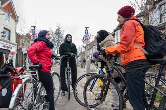 Image of 4 TfL cyclists