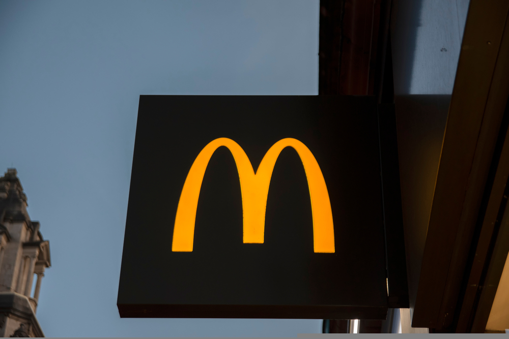 Billboard McDonalds At Manchester England 8-12-2019