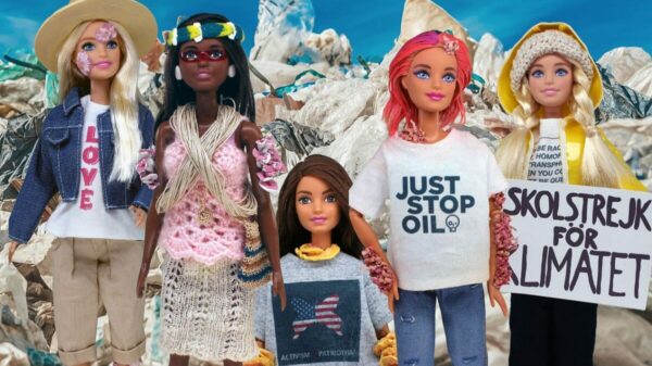 Fake climate activist Barbie dolls