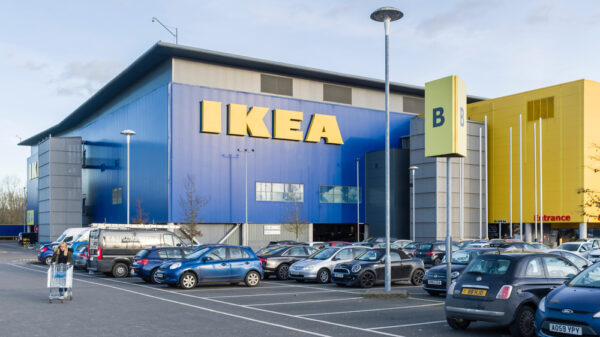 Outside an Ikea store in Milton Keynes, with shopper, cars and car park in the foreground Ikea, H&M and Apple are listed as 27 companies globally that have achieved best practice in climate policy.