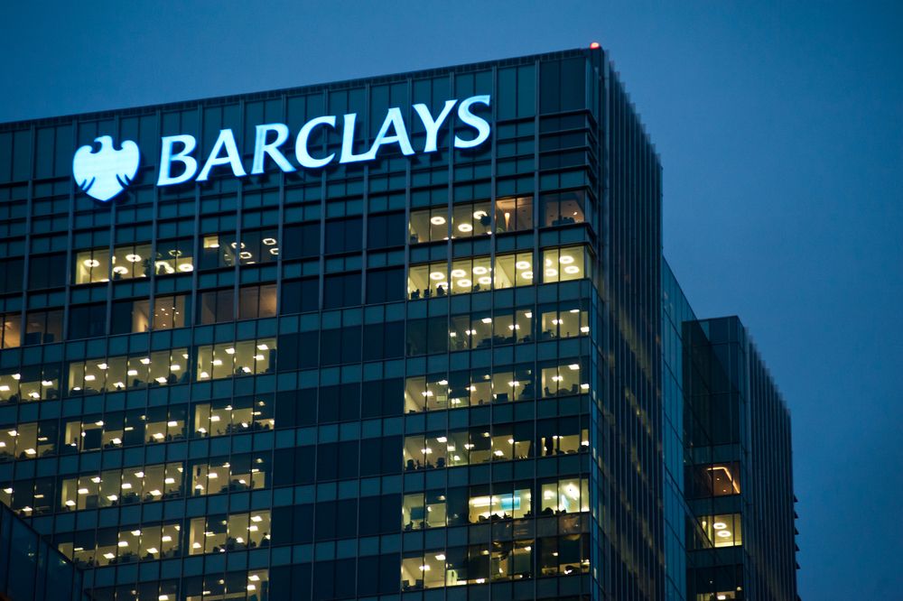 Barclays bank offices in Canary Wharf in London