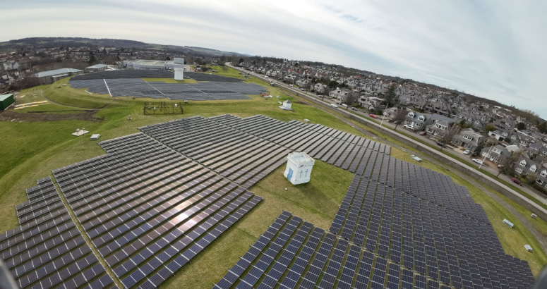 Scottish Water solar panels in Mannofield