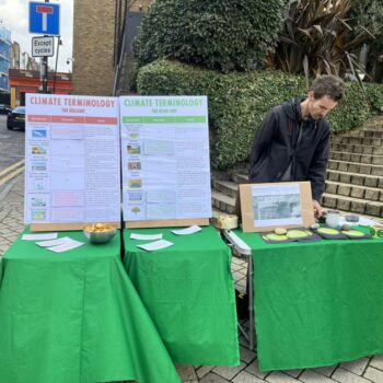 Extinction Rebellion outside Net Zero Festival 