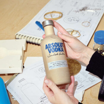 Pernod Ricard Absolut vodka paper bottle