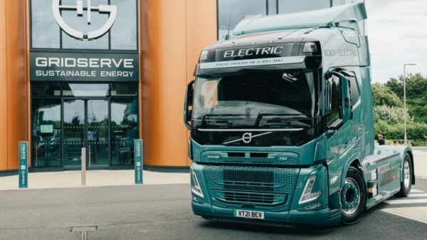 Sustainability tech company Gridserve leads 'Electric Freightway' drive to accelerate the UK's transition to electric HGVs, backed by 33 companies including Sainsbury's, Royal Mail, Volvo, and Amazon.