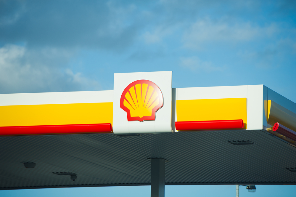 Shell sign on Feb. 16, 2014 in Manchester, UK.