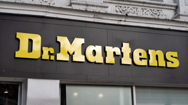 The Sign for Dr Martens store in Belfast Northern Ireland.