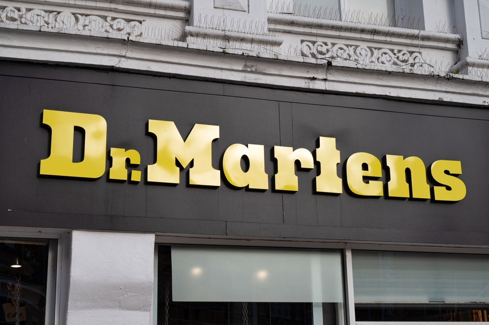 The Sign for Dr Martens store in Belfast Northern Ireland.