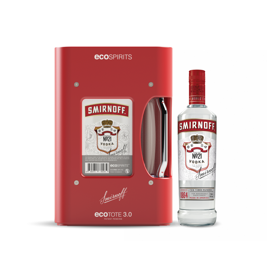 Diageo Smirnoff reusable bottle