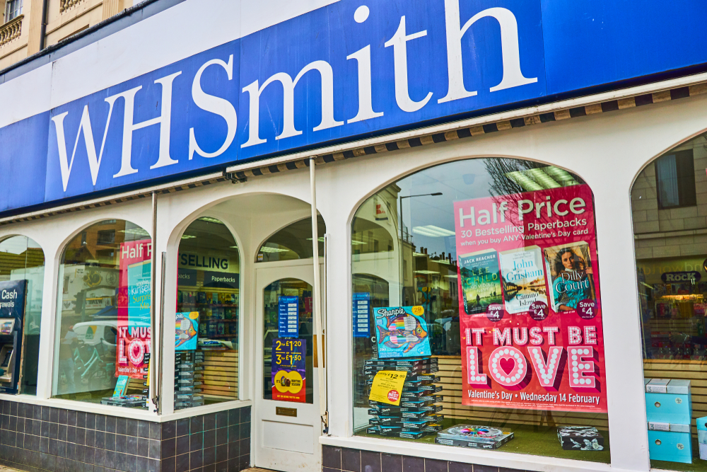 WHSmith- stationary,book and magazine shop also sells art supplies and a wide variety of stationary and school supplies