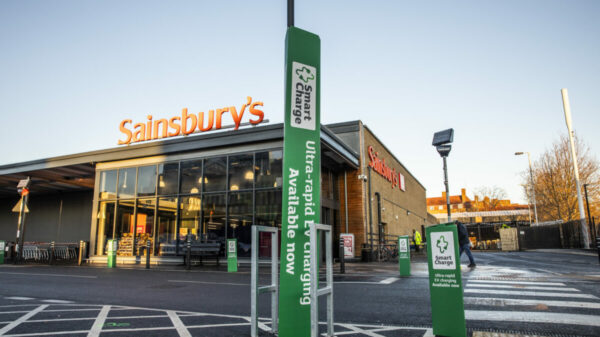 Sainsbury's smart charge EV service outside its store