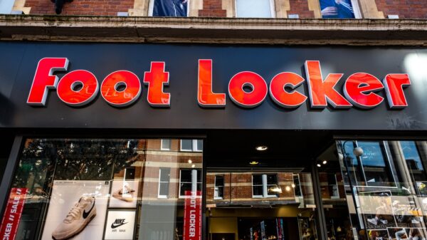 Foot Locker High Street Footware Shoe fashion Shop Front And Logo