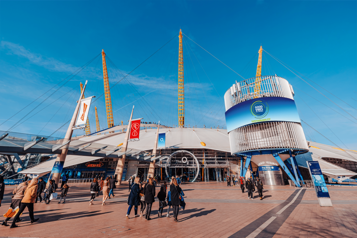 O2 exterior: As The 1975 play the world’s first-ever fully carbon-removed gigs, AEG Europe's Sam Booth explains how London’s O2 Arena is leading the way.