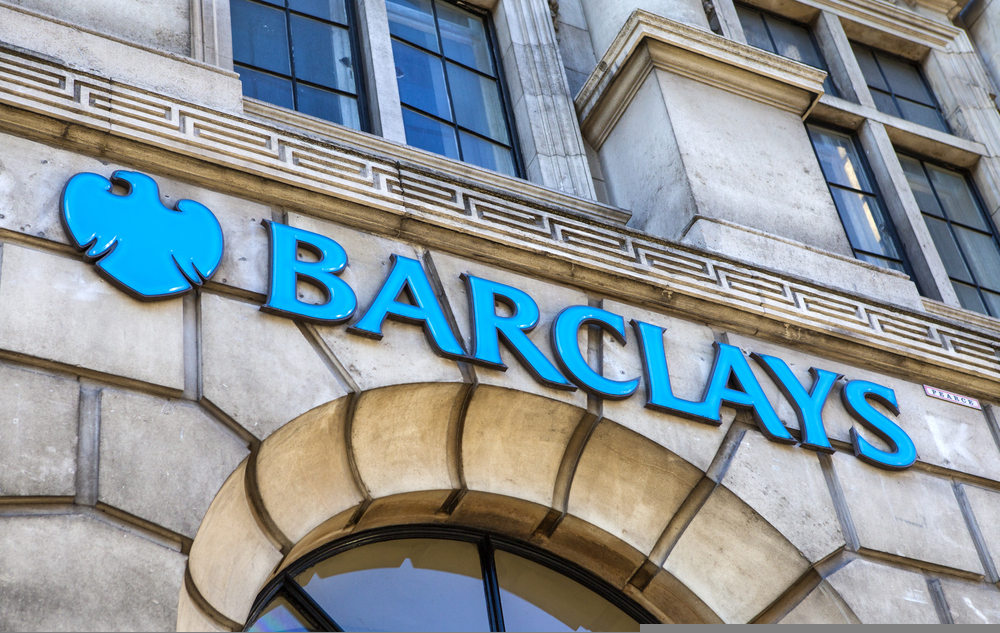 The sign for a Barclays Bank outlet on Fleet Street in London, on 30th July 2015.