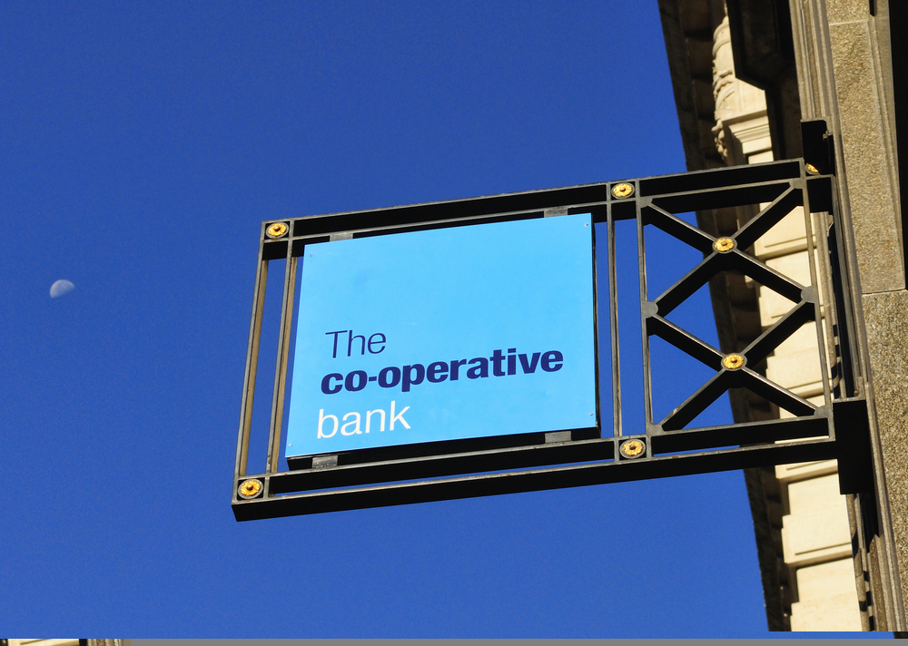 The Co-Operative Bank Sign, Founded in 1872 and based in Manchester, England.