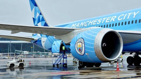 Manchester City plane. Top football clubs in England have been condemned for their lavish travel habits, specifically the use of private jets to get to domestic away matches.