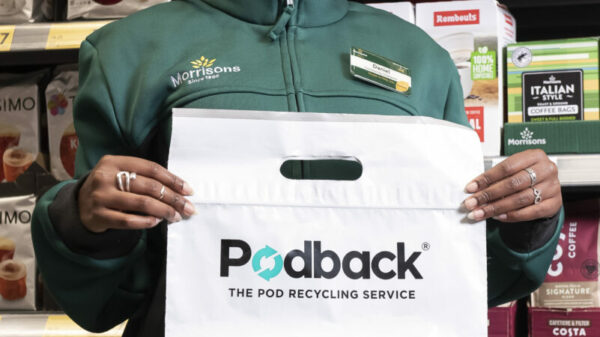 Morrisons will roll out recycling points across the UK, enabling customers to recycle used aluminium and plastic pods through the Podback scheme.