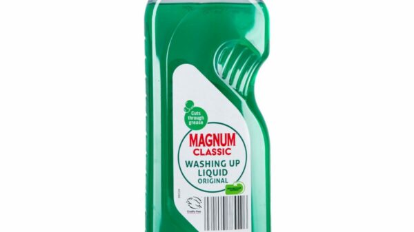 Aldi is rolling out 100% recycled plastic across its own-brand washing up liquid bottles, in a move expected to save 500 tonnes of plastic annually.